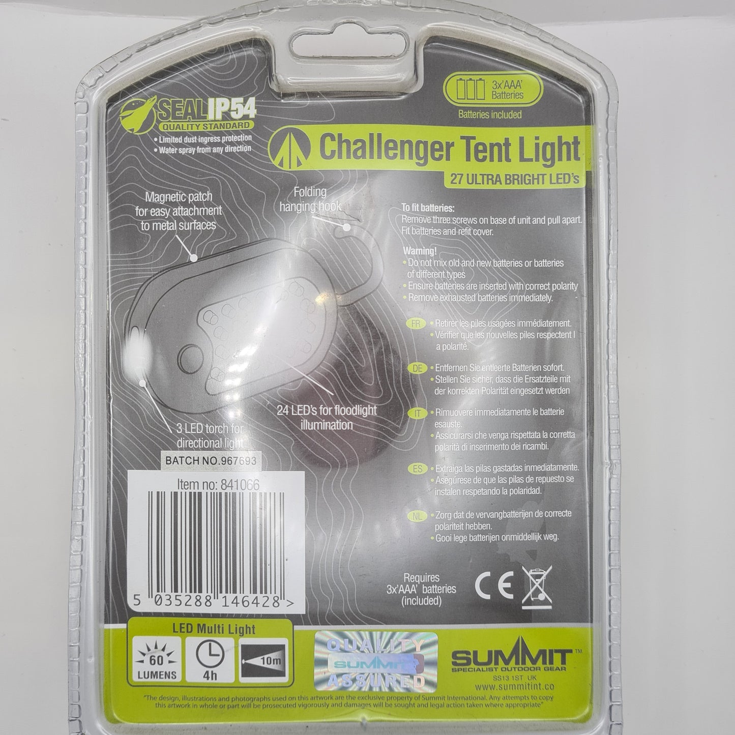 Challenger tent light